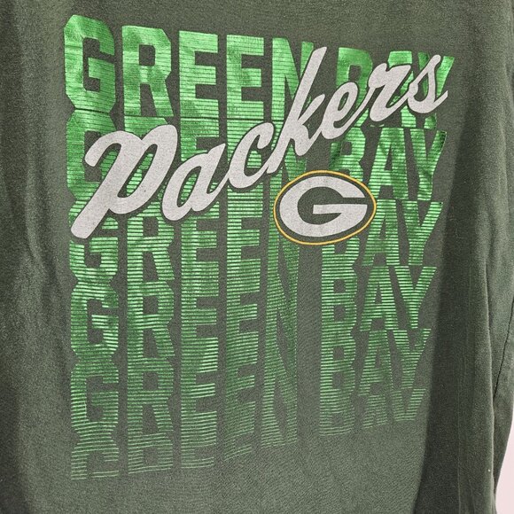 Green Bay Packers Shirt Womens Large NFL Football Green Majestic Tee T-Shirt - Picture 1 of 9